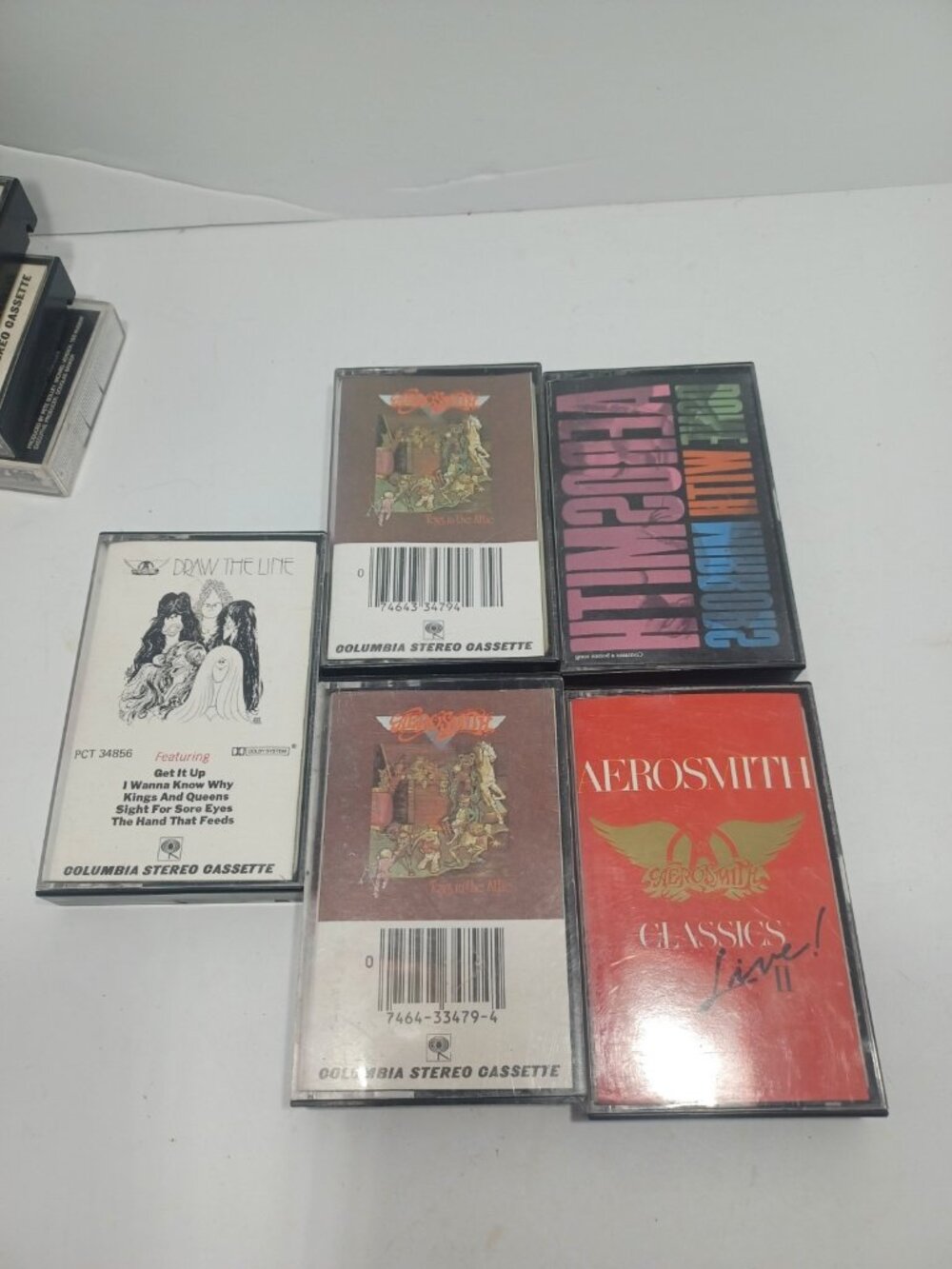 Aerosmith Cassette Tape Lot 5 Rock Metal Greatest Hits